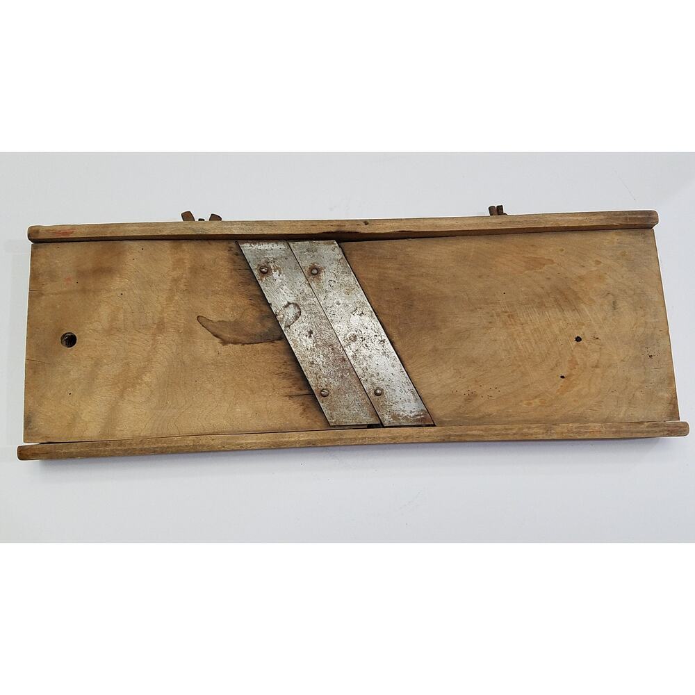 Cabbage Slaw Kraut Slicer Dual Blade Fermenting Wooden Rustic Decor Kitchen Ware
